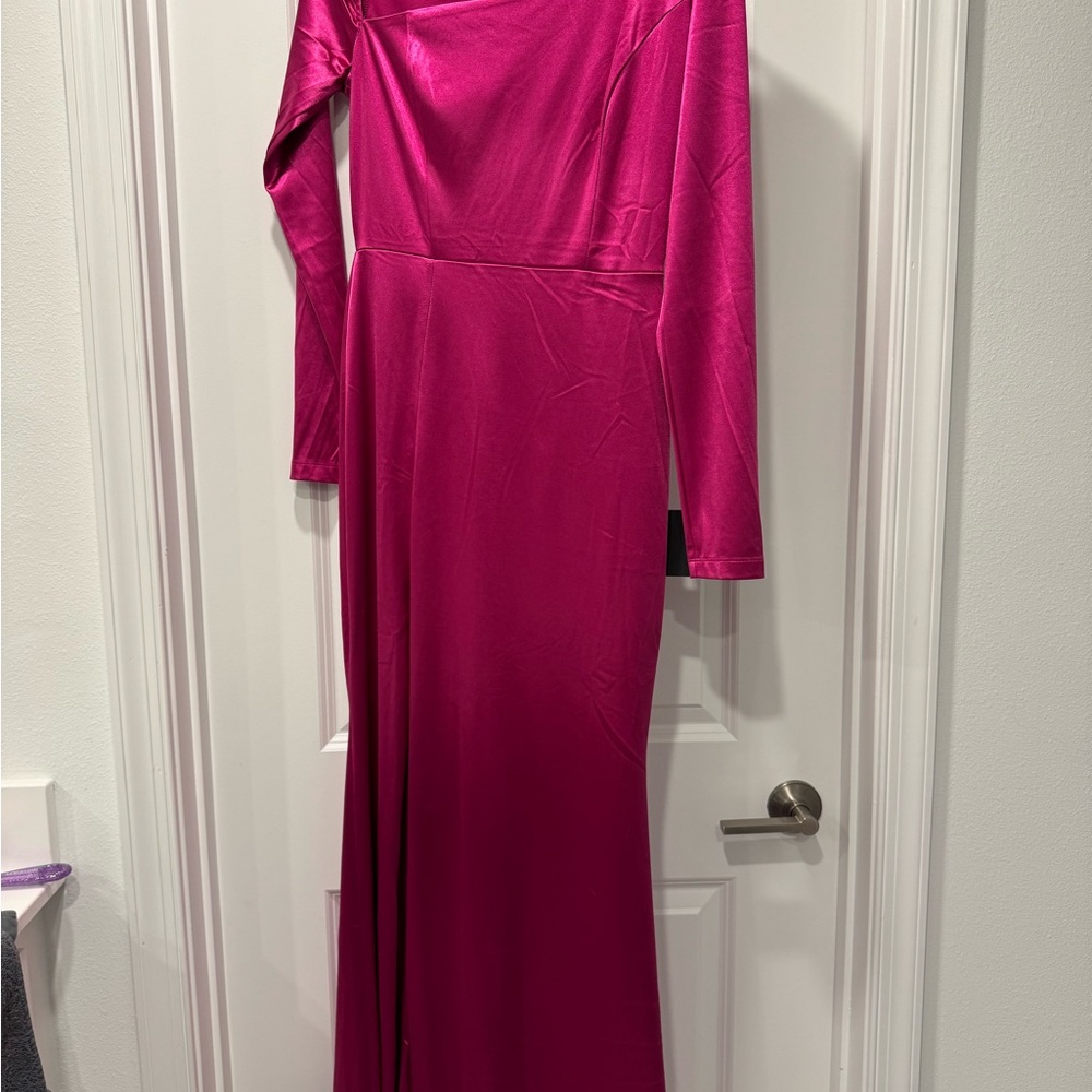 Lulu's Fuchsia Long Sleeve Dress